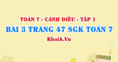 Bài 3 trang 47 SGK Toán 7 tập 1 Cánh Diều